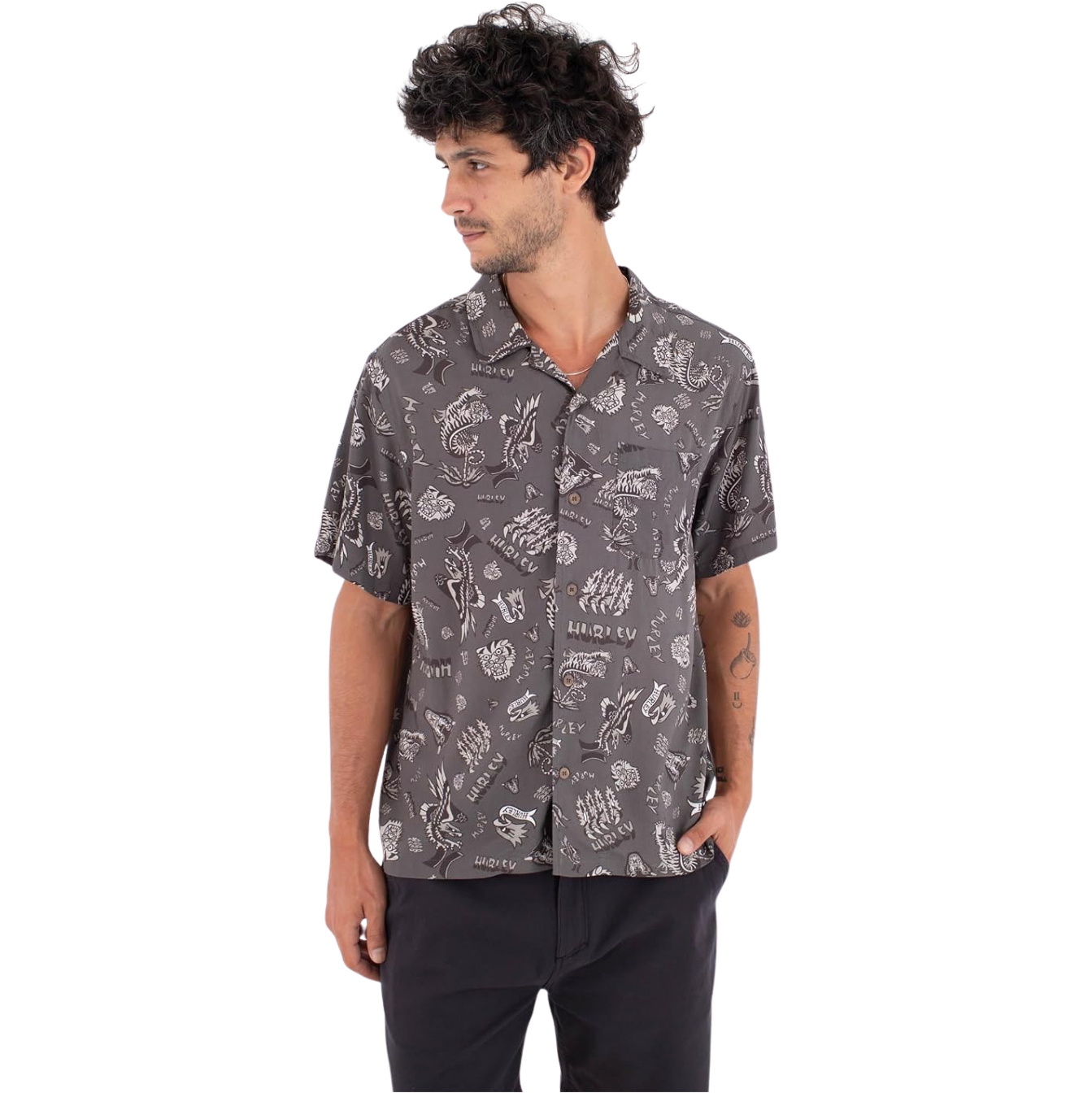 2026 Hurley Mens Etam Shirt MWVEU00003010 - Grey